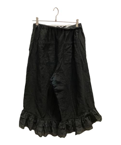 nest Robe（ネストローブ）nest Robe (ネストローブ) リネンシアーフリルヘムパンツ ブラック サイズ:フリーの古着・服飾アイテム