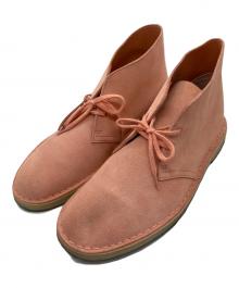CLARKS ORIGINALS（クラークス オリジナルズ）の古着「ワラビーブーツ」｜ピンク