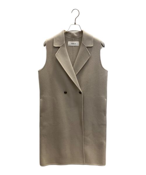 SOEJU（ソージュ）SOEJU (ソージュ) ウールリバーロングジレ ベージュ サイズ:不明の古着・服飾アイテム