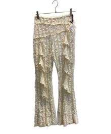 PRANK PROJECT（プランクプロジェクト）の古着「フリンジジャガードフリルパンツ」｜ホワイト