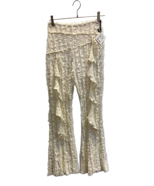 PRANK PROJECT（プランクプロジェクト）PRANK PROJECT (プランクプロジェクト) フリンジジャガードフリルパンツ ホワイト サイズ:38 未使用品の古着・服飾アイテム