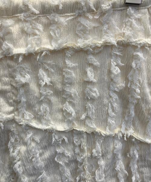 PRANK PROJECT（プランクプロジェクト）PRANK PROJECT (プランクプロジェクト) フリンジジャガードフリルパンツ ホワイト サイズ:38 未使用品の古着・服飾アイテム