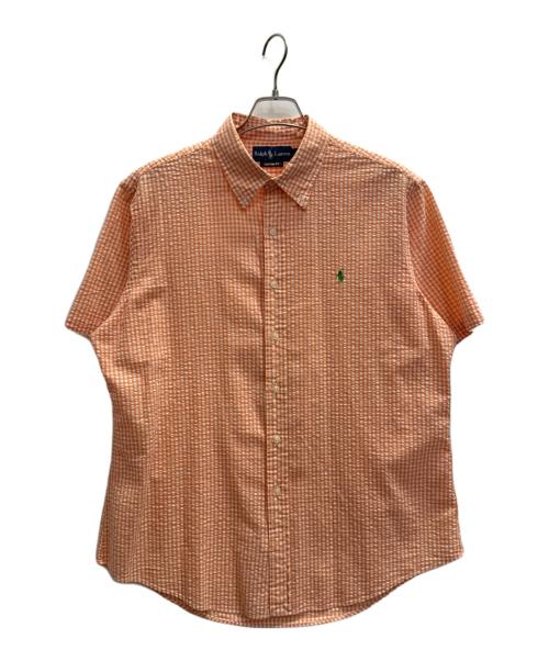 POLO RALPH LAUREN（ポロ・ラルフローレン）POLO RALPH LAUREN (ポロ・ラルフローレン) カスタムフィット 半袖シャツ ピンク サイズ:XLの古着・服飾アイテム