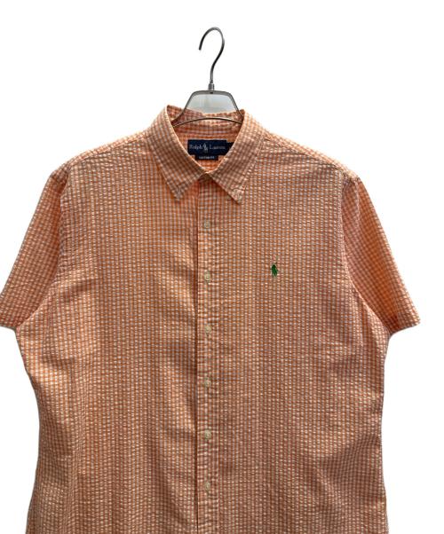 POLO RALPH LAUREN（ポロ・ラルフローレン）POLO RALPH LAUREN (ポロ・ラルフローレン) カスタムフィット 半袖シャツ ピンク サイズ:XLの古着・服飾アイテム