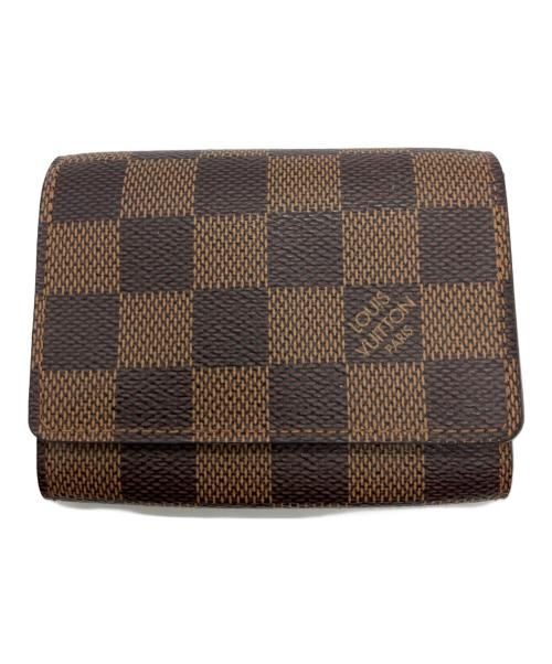LOUIS VUITTON（ルイ ヴィトン）LOUIS VUITTON (ルイ ヴィトン) ダミエ アンヴェロップ カルト ドゥ ヴィジット カードケース 名刺入れ ブラウンの古着・服飾アイテム