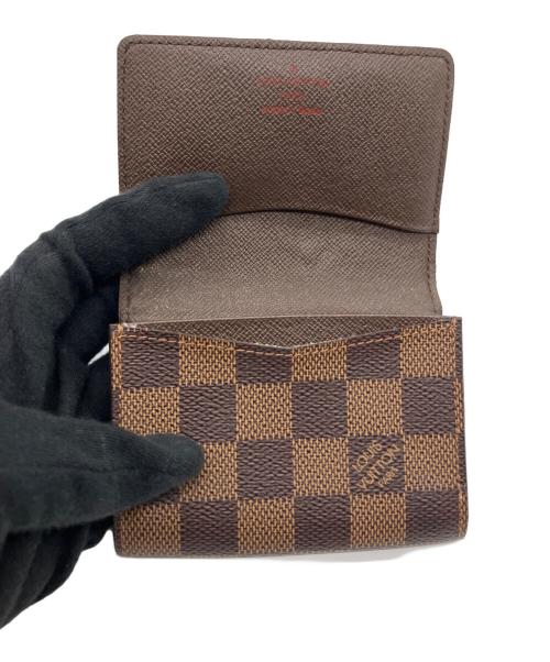 LOUIS VUITTON（ルイ ヴィトン）LOUIS VUITTON (ルイ ヴィトン) ダミエ アンヴェロップ カルト ドゥ ヴィジット カードケース 名刺入れ ブラウンの古着・服飾アイテム