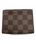 LOUIS VUITTON (ルイ ヴィトン) ダミエ アンヴェロップ カルト ドゥ ヴィジット カードケース 名刺入れ ブラウン：12000円