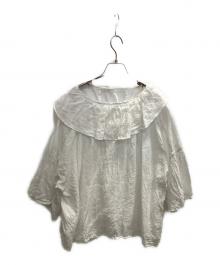 nest Robe（ネストローブ）の古着「リネンフレアカラーブラウス　25SS」｜ホワイト