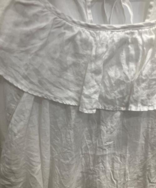 nest Robe（ネストローブ）nest Robe (ネストローブ) リネンフレアカラーブラウス　25SS ホワイト サイズ:フリーの古着・服飾アイテム