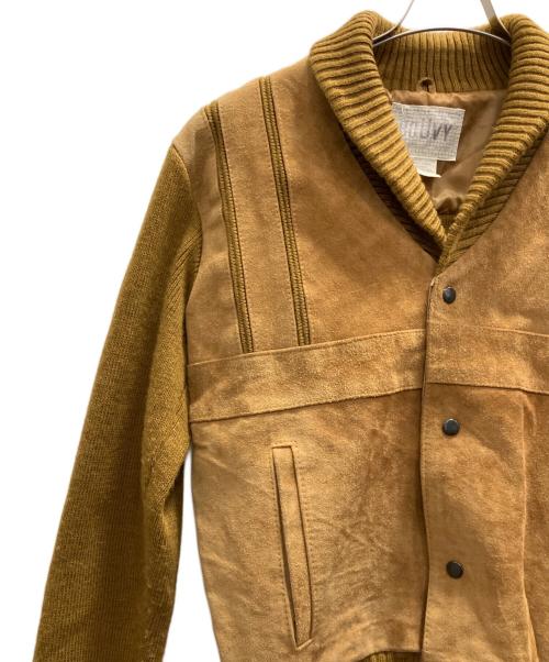 BOUVY（ブーヴィ）BOUVY (ブーヴィ) スエードジャケット ブラウン サイズ:Lの古着・服飾アイテム