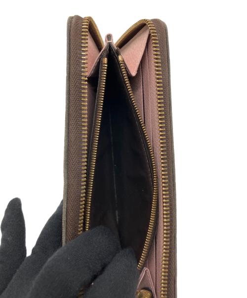 LOUIS VUITTON（ルイ ヴィトン）LOUIS VUITTON (ルイ ヴィトン) モノグラム　ポルトフォイユ・クレマンス ピンク×ブラウンの古着・服飾アイテム