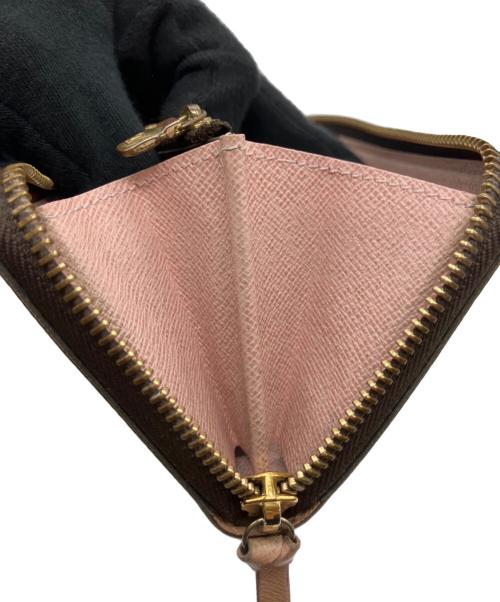 LOUIS VUITTON（ルイ ヴィトン）LOUIS VUITTON (ルイ ヴィトン) モノグラム　ポルトフォイユ・クレマンス ピンク×ブラウンの古着・服飾アイテム