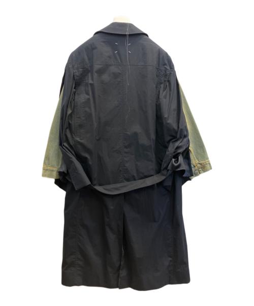 Maison Margiela（メゾンマルジェラ）Maison Margiela (メゾンマルジェラ) デニムジャケットドッキングコート ネイビー×インディゴ サイズ:46の古着・服飾アイテム