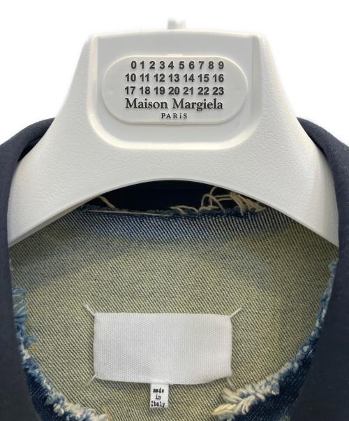 Maison Margiela（メゾンマルジェラ）Maison Margiela (メゾンマルジェラ) デニムジャケットドッキングコート ネイビー×インディゴ サイズ:46の古着・服飾アイテム