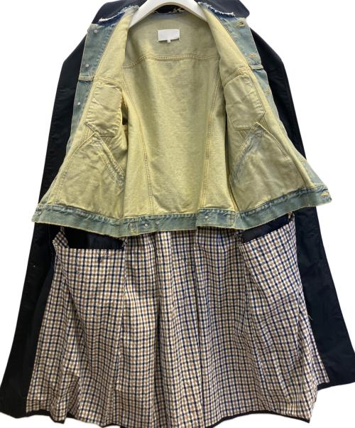 Maison Margiela（メゾンマルジェラ）Maison Margiela (メゾンマルジェラ) デニムジャケットドッキングコート ネイビー×インディゴ サイズ:46の古着・服飾アイテム