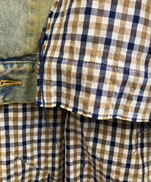 Maison Margiela（メゾンマルジェラ）Maison Margiela (メゾンマルジェラ) デニムジャケットドッキングコート ネイビー×インディゴ サイズ:46の古着・服飾アイテム