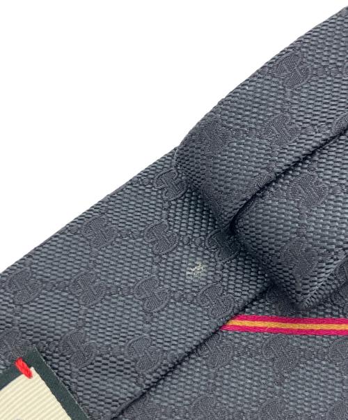 GUCCI（グッチ）GUCCI (グッチ) GG柄シルクネクタイ グレー サイズ:記載なしの古着・服飾アイテム