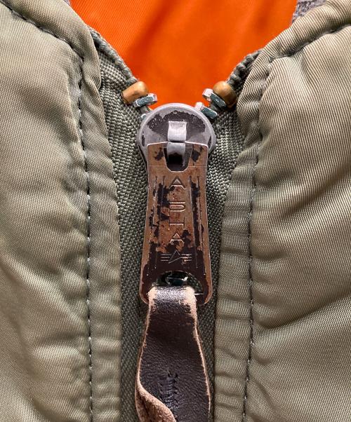 ALPHA（アルファ）ALPHA (アルファ) MA-1ジャケット グリーン サイズ:Мの古着・服飾アイテム