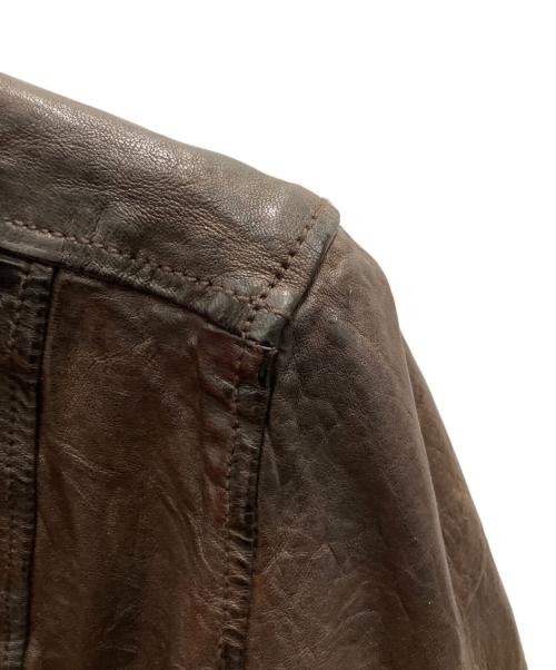 LUVA TRAM（ルーバトラム）LUVA TRAM (ルーバトラム) ラムレザージャケット ダークブラウン サイズ:SIZE Mの古着・服飾アイテム