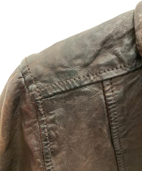 LUVA TRAM（ルーバトラム）LUVA TRAM (ルーバトラム) ラムレザージャケット ダークブラウン サイズ:SIZE Mの古着・服飾アイテム