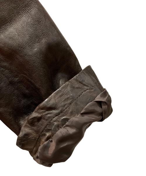 LUVA TRAM（ルーバトラム）LUVA TRAM (ルーバトラム) ラムレザージャケット ダークブラウン サイズ:SIZE Mの古着・服飾アイテム