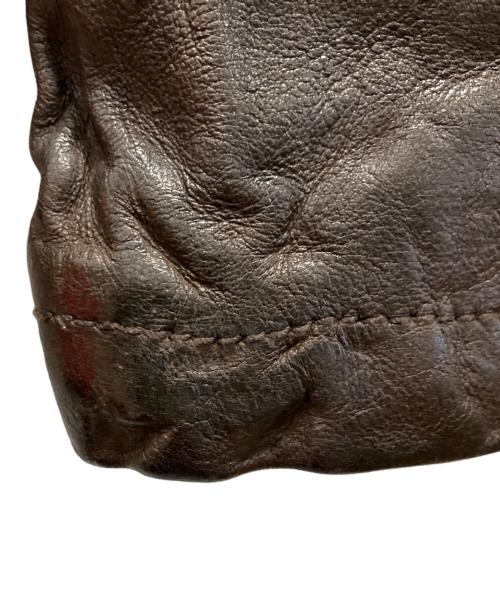 LUVA TRAM（ルーバトラム）LUVA TRAM (ルーバトラム) ラムレザージャケット ダークブラウン サイズ:SIZE Mの古着・服飾アイテム