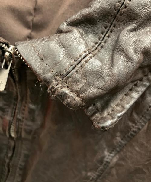 LUVA TRAM（ルーバトラム）LUVA TRAM (ルーバトラム) ラムレザージャケット ダークブラウン サイズ:SIZE Mの古着・服飾アイテム