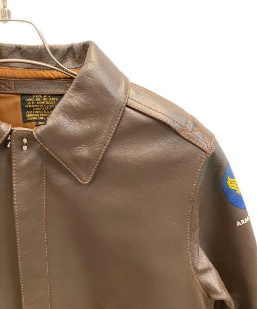 MORGAN（モーガン）MORGAN (モーガン) A-2フライトジャケット ブラウン サイズ:34の古着・服飾アイテム