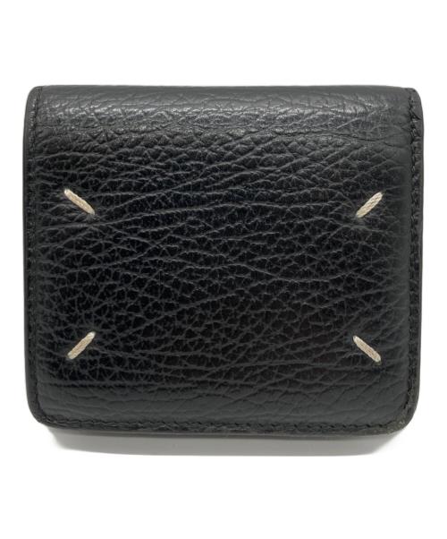 Maison Margiela（メゾンマルジェラ）Maison Margiela (メゾンマルジェラ)  4ステッチカーフ三つ折り財布 ブラックの古着・服飾アイテム