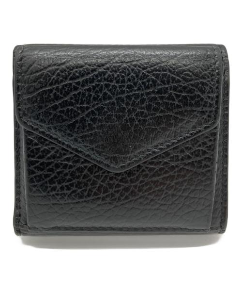 Maison Margiela（メゾンマルジェラ）Maison Margiela (メゾンマルジェラ)  4ステッチカーフ三つ折り財布 ブラックの古着・服飾アイテム
