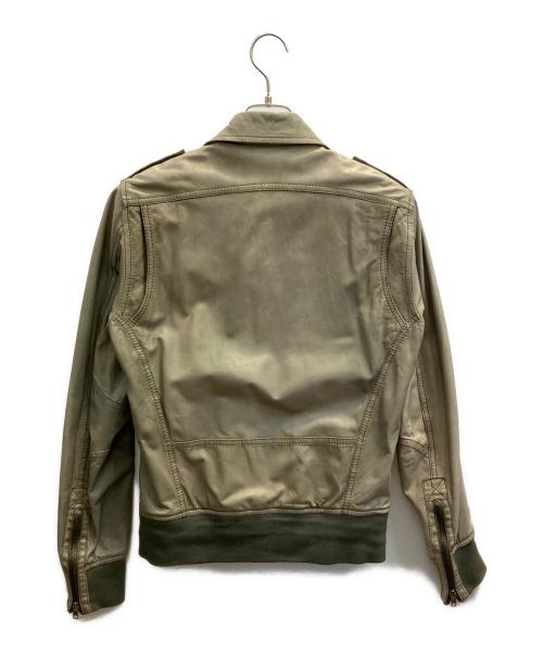 DIESEL（ディーゼル）DIESEL (ディーゼル) レザージャケット グレー サイズ:Ｓの古着・服飾アイテム