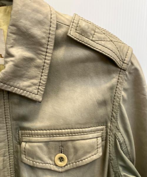 DIESEL（ディーゼル）DIESEL (ディーゼル) レザージャケット グレー サイズ:Ｓの古着・服飾アイテム