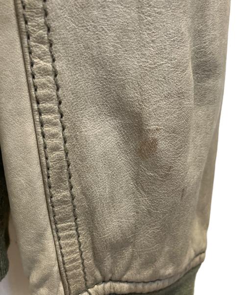 DIESEL（ディーゼル）DIESEL (ディーゼル) レザージャケット グレー サイズ:Ｓの古着・服飾アイテム