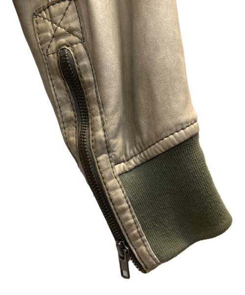 DIESEL（ディーゼル）DIESEL (ディーゼル) レザージャケット グレー サイズ:Ｓの古着・服飾アイテム