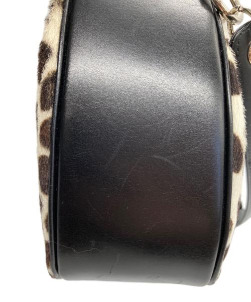 Yves Saint Laurent（イヴサンローラン）Yves Saint Laurent (イヴサンローラン) ハラコ　ショルダーバッグ ホワイト×ブラックの古着・服飾アイテム