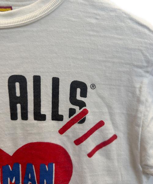 HUMAN MADE（ヒューマンメイド）HUMAN MADE (ヒューマンメイド) DRY ALLS ハート半袖カットソー ホワイト サイズ:Ｓの古着・服飾アイテム
