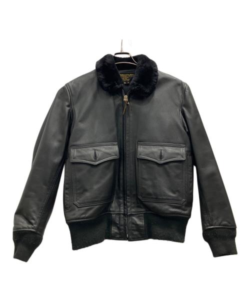 GIBSON&BARNERS（ギブソン・アンド・バーンズ）GIBSON&BARNERS (ギブソン・アンド・バーンズ) AN-J-3フライトレザージャケット ブラック サイズ:Ｓの古着・服飾アイテム