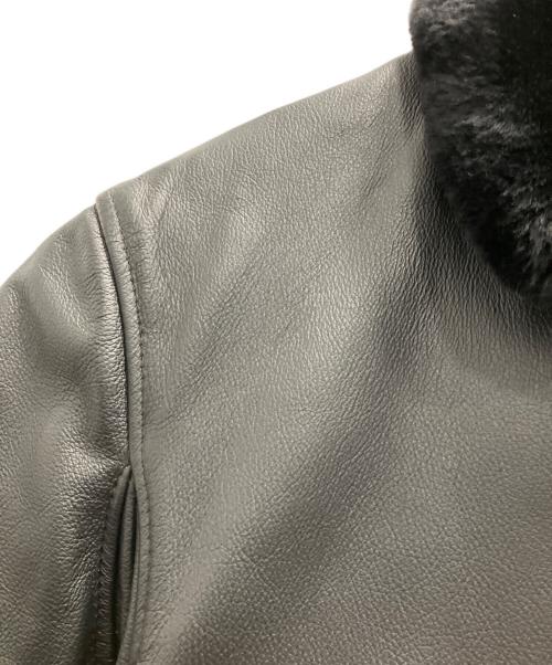 GIBSON&BARNERS（ギブソン・アンド・バーンズ）GIBSON&BARNERS (ギブソン・アンド・バーンズ) AN-J-3フライトレザージャケット ブラック サイズ:Ｓの古着・服飾アイテム