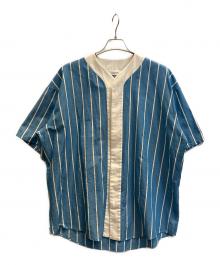 digawel（ディガウェル）の古着「Baseball S/S shirt」｜ブルー×ホワイト