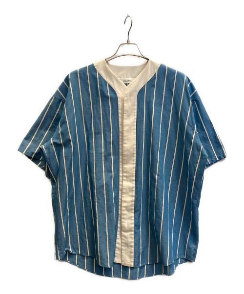 digawel（ディガウェル）digawel (ディガウェル) Baseball S/S shirt ブルー×ホワイト サイズ:SIZE 2の古着・服飾アイテム