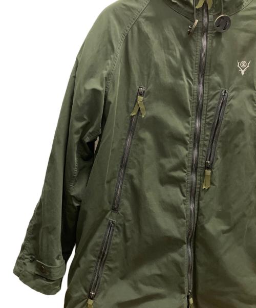 South2 West8（サウスツー ウエストエイト）South2 West8 (サウスツー ウエストエイト) Zipped Coat ブラック×グリーン サイズ:Ｌの古着・服飾アイテム