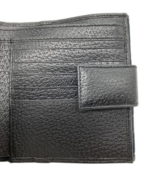 GUCCI（グッチ）GUCCI (グッチ) グッチ ロゴ GG 折り ウォレット 2つ折り財布 ブラックの古着・服飾アイテム
