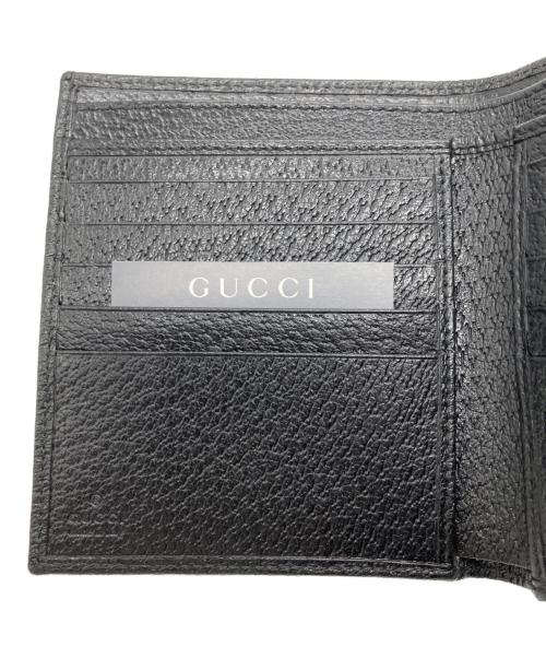 GUCCI（グッチ）GUCCI (グッチ) グッチ ロゴ GG 折り ウォレット 2つ折り財布 ブラックの古着・服飾アイテム