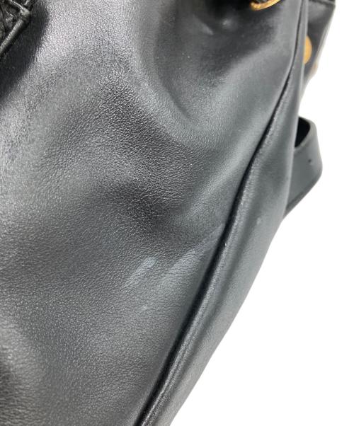 GUCCI（グッチ）GUCCI (グッチ) バンブー レザーバック ブラックの古着・服飾アイテム