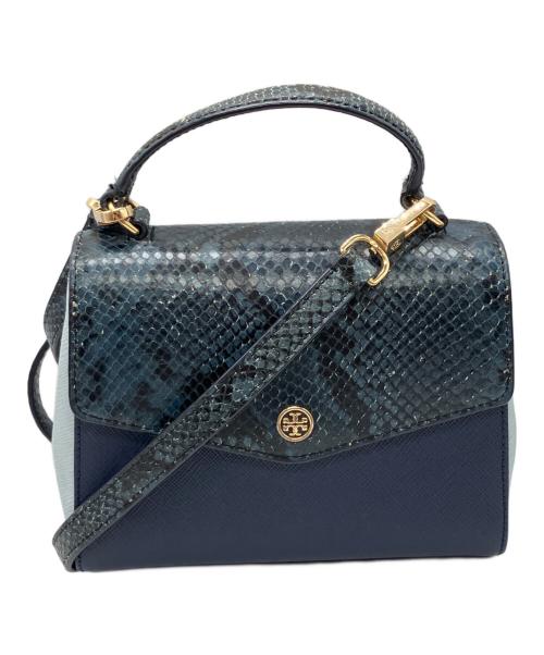 TORY BURCH（トリーバーチ）TORY BURCH (トリーバーチ) 2wayショルダーバックロビンソン グリーン×ブルーの古着・服飾アイテム