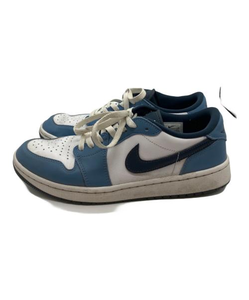 NIKE（ナイキ）NIKE (ナイキ) ナイキ エアジョーダン 1 ロー ゴルフ エーゲン ストーム ホワイト×ブルー サイズ:SIZE 27cmの古着・服飾アイテム