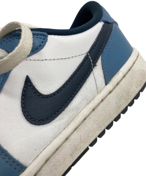 NIKE（ナイキ）NIKE (ナイキ) ナイキ エアジョーダン 1 ロー ゴルフ エーゲン ストーム ホワイト×ブルー サイズ:SIZE 27cmの古着・服飾アイテム