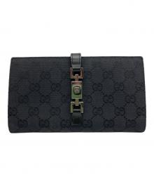 GUCCI（グッチ）の古着「GGキャンパス二つ折り長財布」｜ブラック