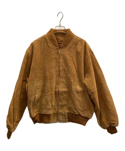 -（-）- (-) レザージャケット ブラウン サイズ:フリーの古着・服飾アイテム