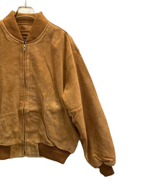 -（-）- (-) レザージャケット ブラウン サイズ:フリーの古着・服飾アイテム